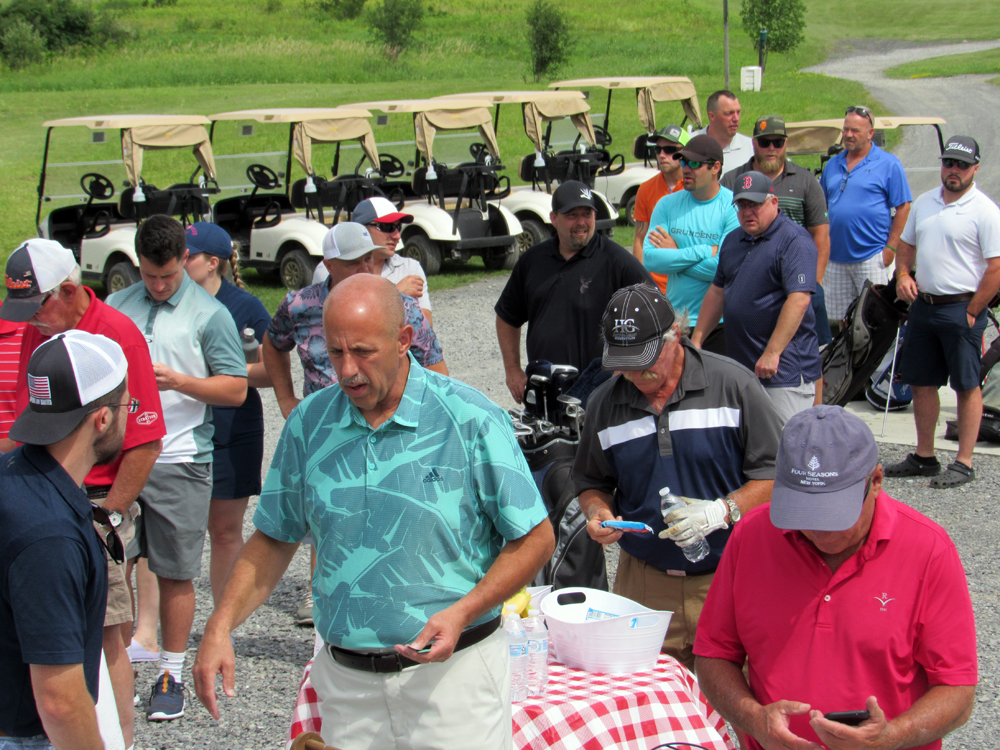 registrants for the Geraghty Fundraiser Golf Tournament